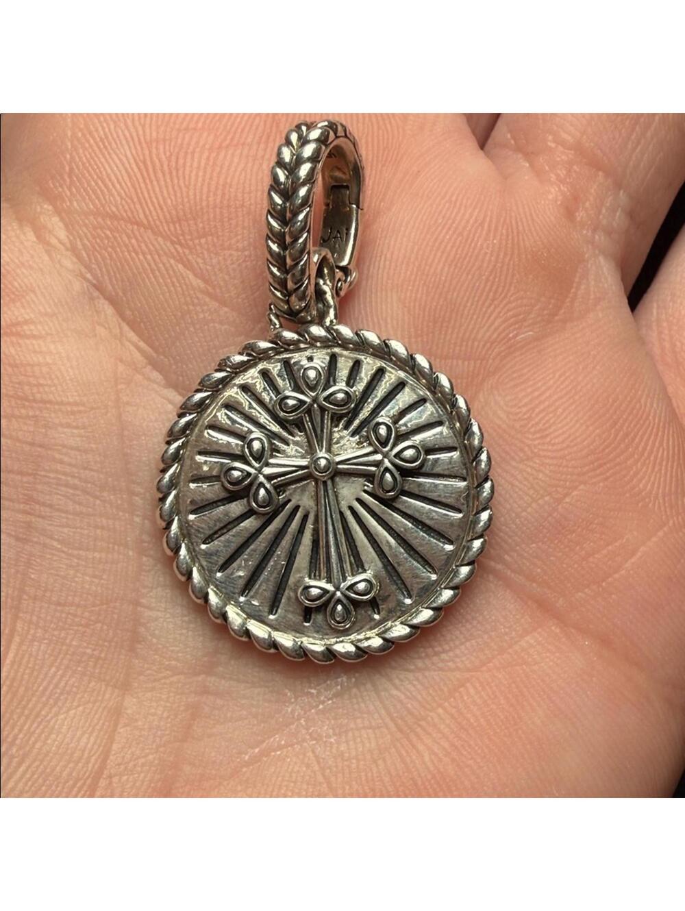 JAI Sterling Grateful Faithful Thankful Pendant Bead Enhancer